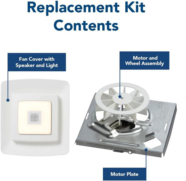 Broan-NuTone® Bath Fan Replacement Kit with 50 CFM Motor and LED ...