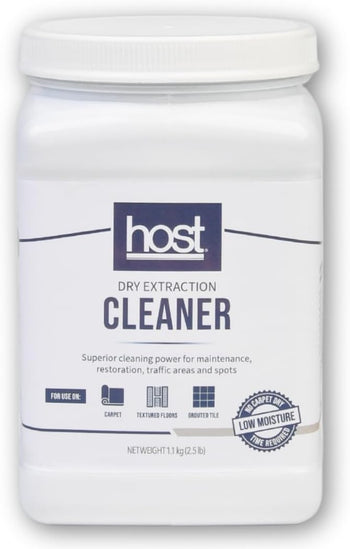 HOST® Dry Extraction Cleaner - Natural, Non-Toxic, Biodegradable Cleaning Compound for Carpets, Grouted Tile, and Textured Floors - Low Moisture Formula, Safe for People & Pets, 2.5 lb Shaker Jar