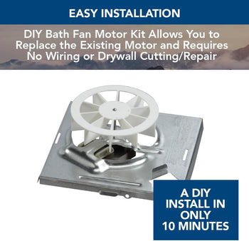Broan-NuTone® Bath Fan Replacement Kit with 50 CFM Motor and LED/Bluetooth Speaker Cover