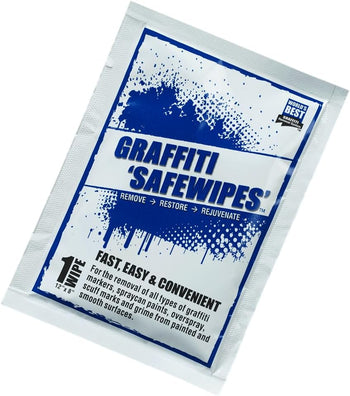Graffiti Safewipes For Removing Graffiti, Grease, Grime And Other Marks On Painted & Smooth Surfaces. 1 Box of 20 Wipes