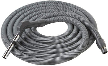Broan Nutone by Drainvac 30FT Crushproof Central Vacuum Hose with Swivel Handle, On/Off Switch and Kink-Resistant Hose – Fits Most Inlets – Dark Grey