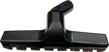 Black 10 Inch Wide Plastic Floor Brush with Horse Hair Bristles. Fits 1.25 Inch Vacuum Cleaner Wands