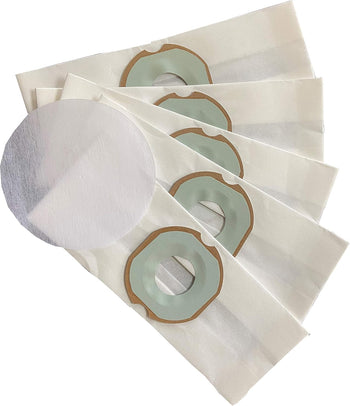 Replacement Shop Vac Hippo Disposable Filter Bags, Replaces OEM # 9014600 | 5 Replacement Bags and 1 Secondary Filter included