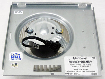 Broan-Nutone S97017709 Srv 672R Mtr Assy