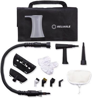 Reliable Pronto 100CH Portable Hand-Held Steam Cleaner and Garment Steamer With High Pressure Nozzle, Fast Heat-up, Continuous Steam, 4 BAR 60 PSI Pressure, 15 Piece Accessory Kit Included