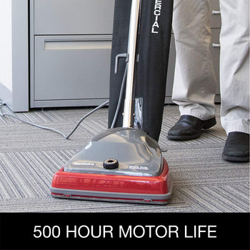 Sanitaire SC679J Commercial Shake Out Bag Upright Vacuum Cleaner with 5 Amp Motor, 12" Cleaning Path