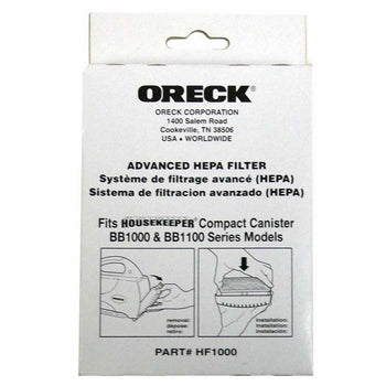 Oreck O-HF1000 Filter, HEPA Buster B BB1000/BB1100 Series Exhaust
