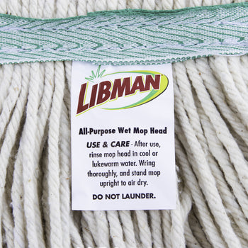 Libman All Purpose Wet Mop Refill Extra Strong Cotton Blend Yarn