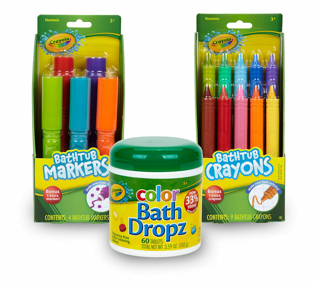 Crayola Bathtime Fun Kit Including Bath Markers, Bathtub Crayons and Bath  Dropz - Merchandise Mecca