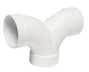 Central Vacuum 2" PVC 3-Way 90° Double Sweep Elbow